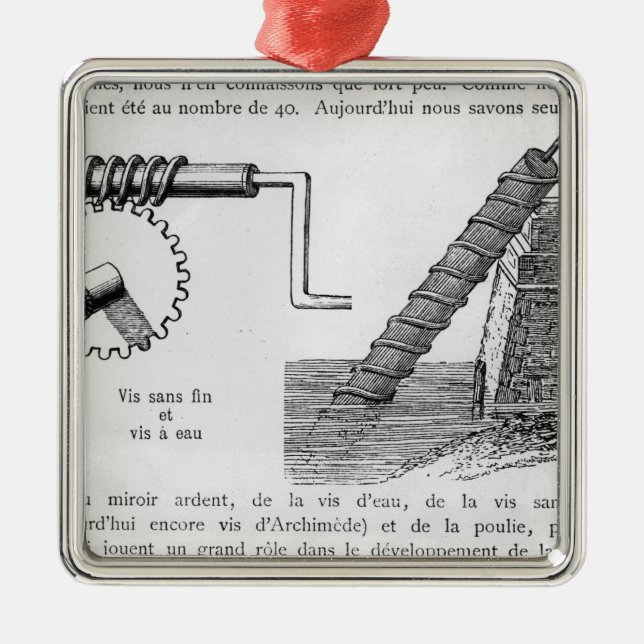 Ornamento De Metal Parafuso de Archimedes (Frente)