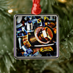 Ornamento De Metal Parafusos Pop Art