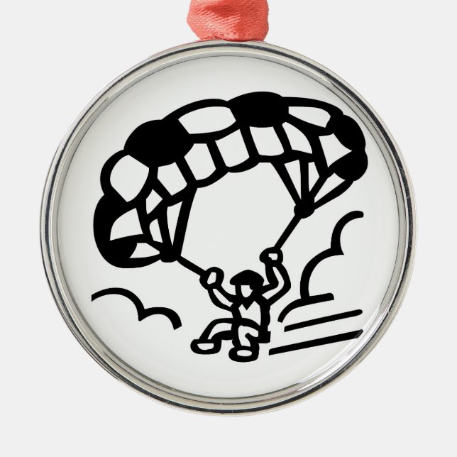 Ornamento De Metal Paraglider (Frente)