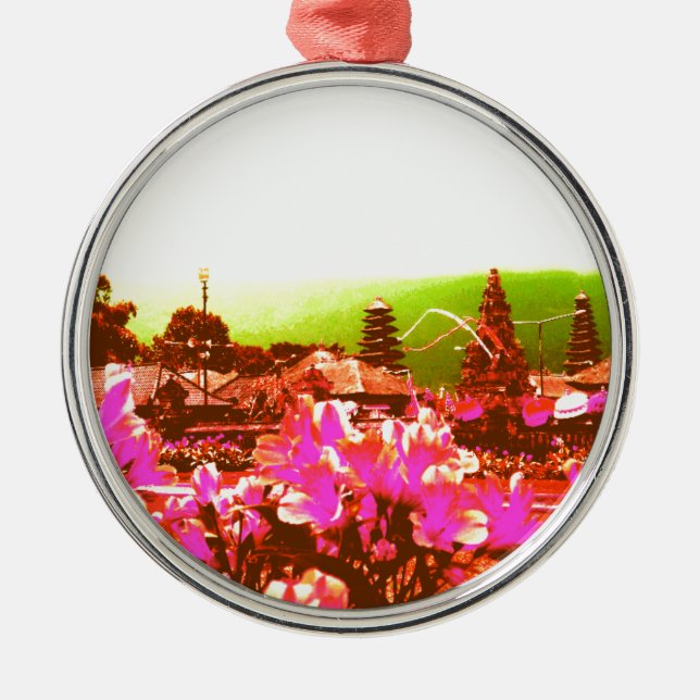 Ornamento De Metal Paraíso da ilha de Bali (Frente)