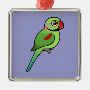Ornamento De Metal Parakeet do Alexandrine