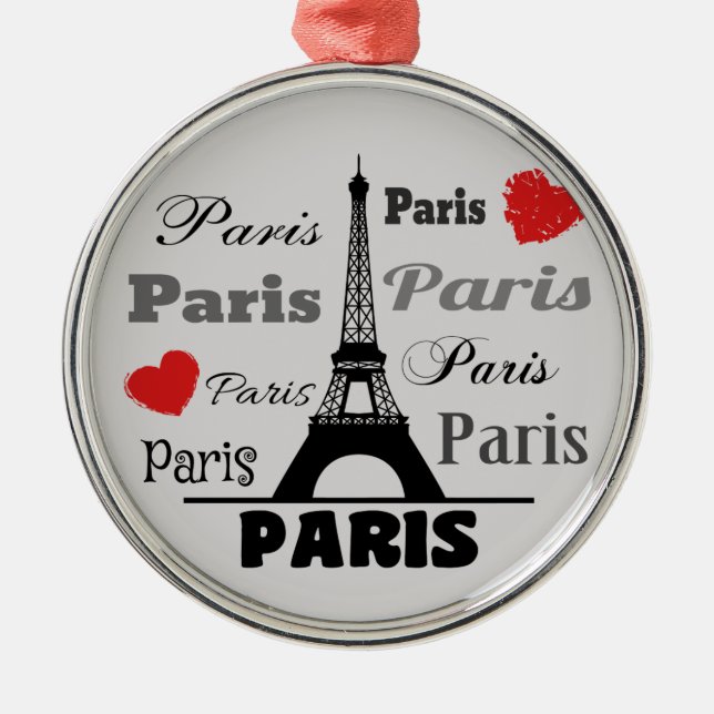 Ornamento De Metal Paris (Frente)