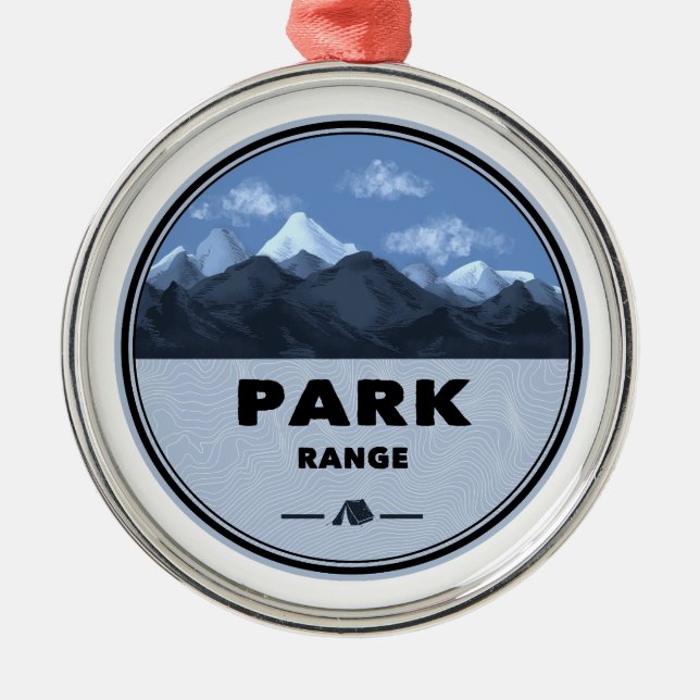 Ornamento De Metal Park Range Colorado Camping (Frente)