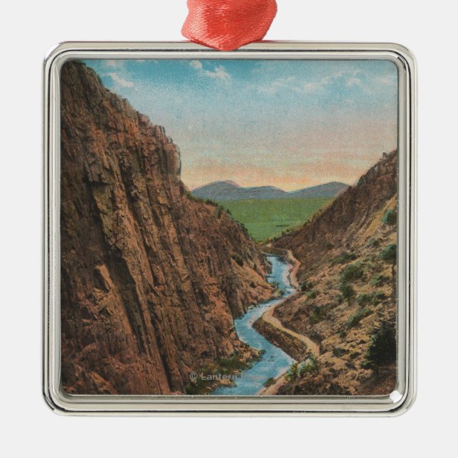 Ornamento De Metal Parque de Estes, CO - opinião Thompson grande (Frente)