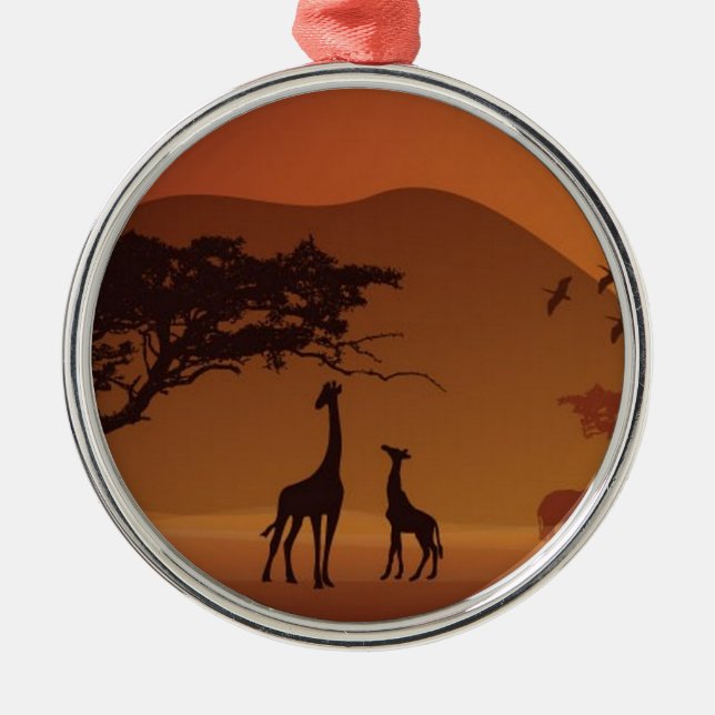 Ornamento De Metal Parque do safari (Frente)