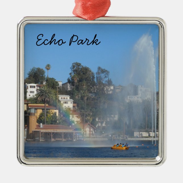 Ornamento De Metal Parque Los Angeles do eco (Frente)