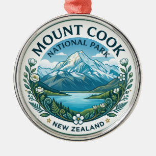 Ornamento De Metal Parque Nacional Aoraki / Monte Cook Nova Zelândia