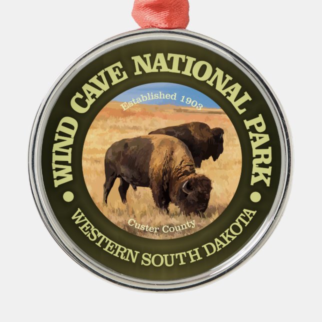 Ornamento De Metal Parque Nacional da Caverna Eólica (Frente)