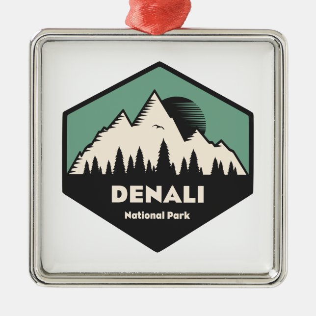 Ornamento De Metal Parque Nacional Denali (Frente)