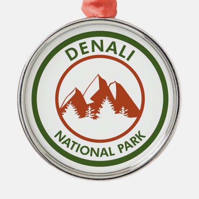 Ornamento De Metal Parque Nacional Denali (Frente)