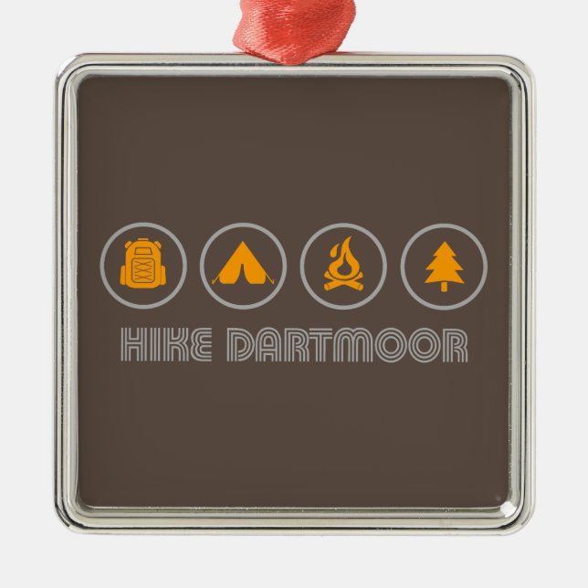 Ornamento De Metal Parque Nacional Hike Dartmoor (Frente)