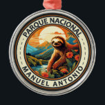 Ornamento De Metal Parque Nacional Manuel Antonio Sloth Viagem Art<br><div class="desc">Manuel Antonio National Park vetor trabalho de arte design. O Parque Nacional Manuel Antonio,  na costa central do Pacífico da Costa Rica,  inclui florestas tropicais resistentes,  praias de areia branca e recifes de corais.</div>