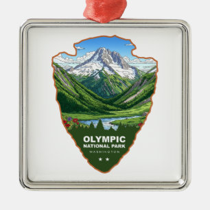 Ornamento De Metal Parque Nacional Olympic Washington Arrowhead
