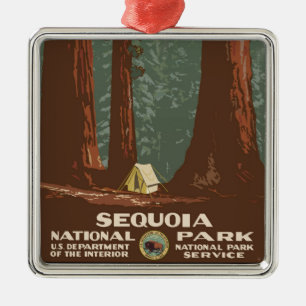 Ornamento De Metal Parque Nacional Sequoia