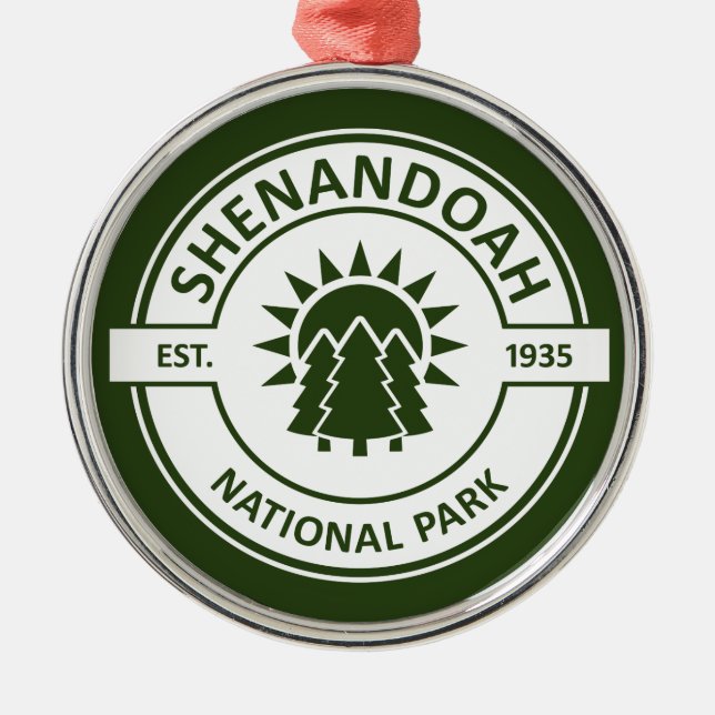 Ornamento De Metal Parque Nacional Shenandoah (Frente)