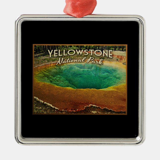 Ornamento De Metal Parque Nacional Yellowstone (Frente)