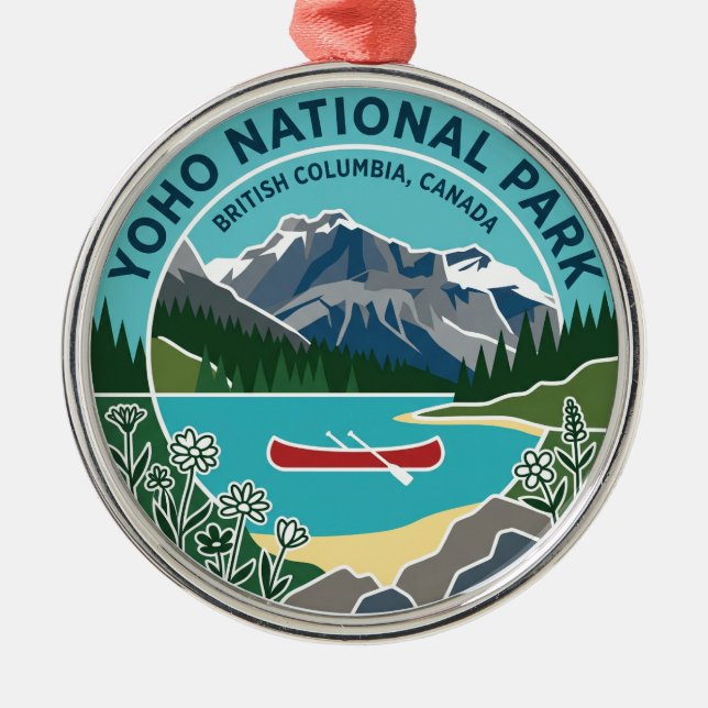 Ornamento De Metal Parque Nacional Yoho Canadá (Frente)
