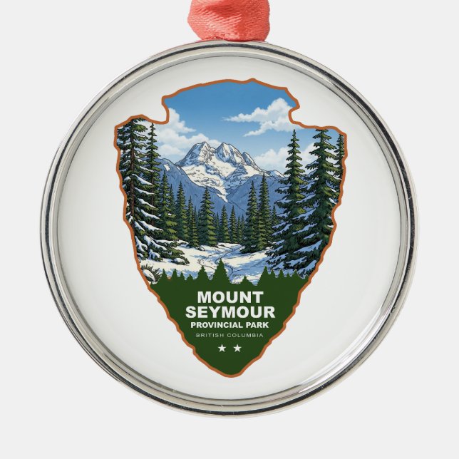 Ornamento De Metal Parque Provincial Mount Seymour Arrowhead (Frente)