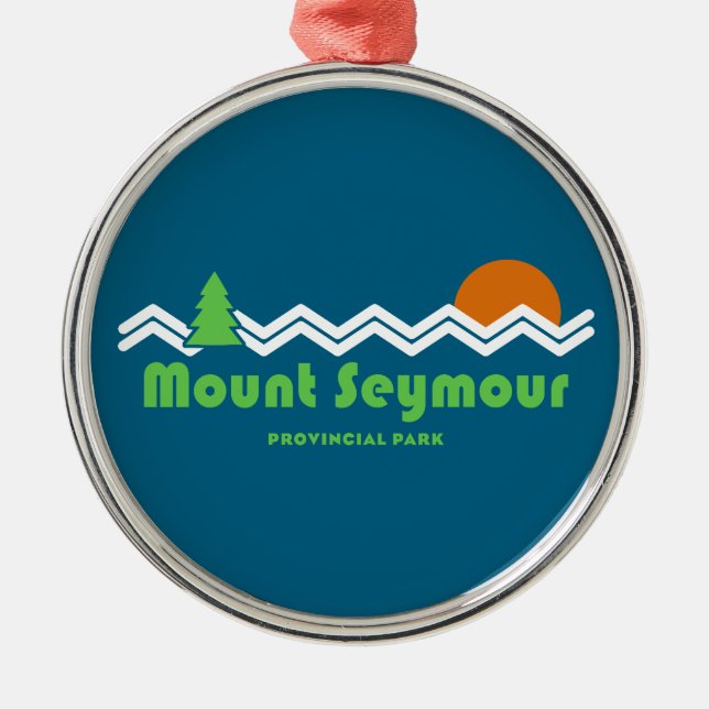 Ornamento De Metal Parque Provincial Mount Seymour Retro (Frente)