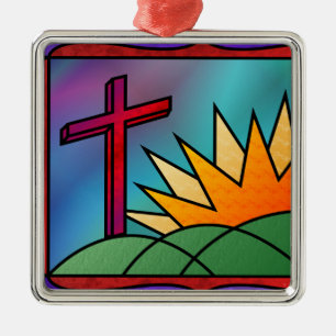 Ornamento De Metal Páscoa Morning Ornament