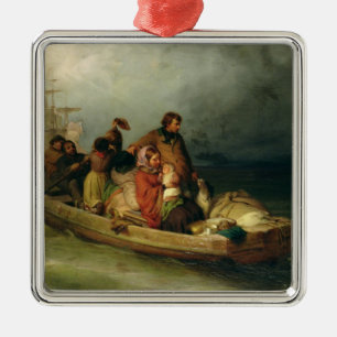 Ornamento De Metal Passageiros do emigrante a bordo, 1851