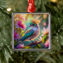 Pássaro da Fantasia da Finch com Cabeça Verde Deit