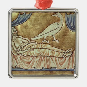 Ornamento De Metal Pássaro de Caladrius, reputado para prever