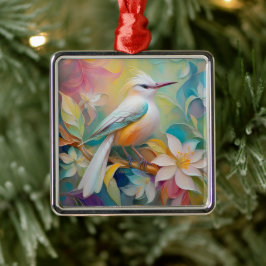 Ornamento De Metal Pássaro Fantasia De Ouro Atropelado