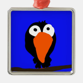 Ornamento De Metal pássaro preto desenhando uraco