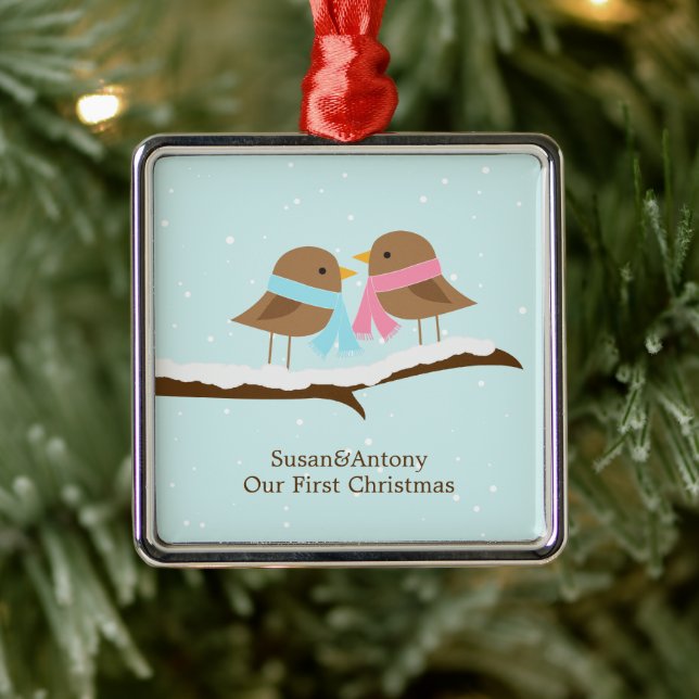 Ornamento De Metal Pássaros do Amor (Árvore)