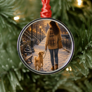 Ornamento De Metal Passeio Aconchegante de Inverno com Minha Melhor A