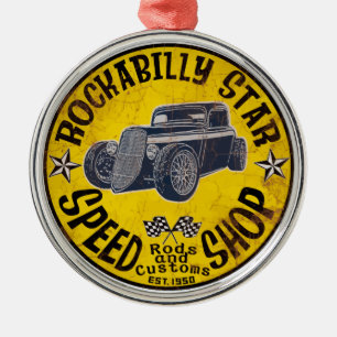 Ornamento De Metal Passeio Rockabilly