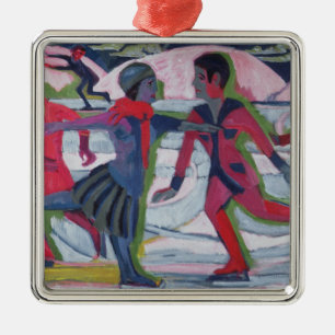 Ornamento De Metal Patinadores de gelo