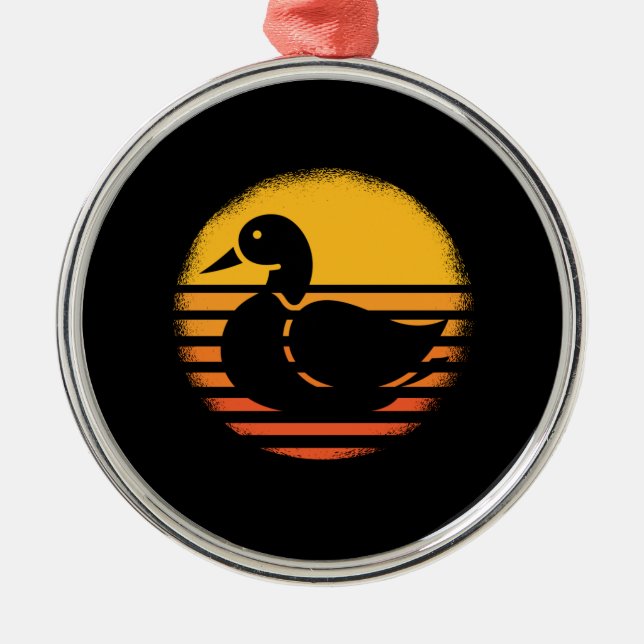 Ornamento De Metal Pato Animal Retro (Frente)
