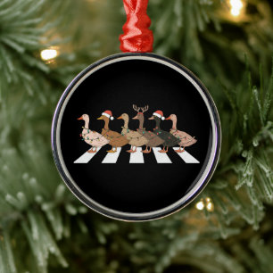 Ornamento De Metal Patos de Natal Animais Engraçados Fazenda de Natal