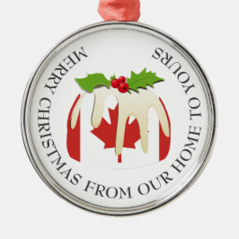 Ornamento De Metal Patriótico | Pudim de Natal com | PAVILHÃO CANADÁ