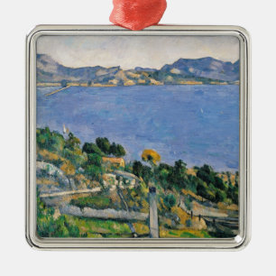 Ornamento De Metal Paul Cezanne   L'Estaque, vista da baía de Marse