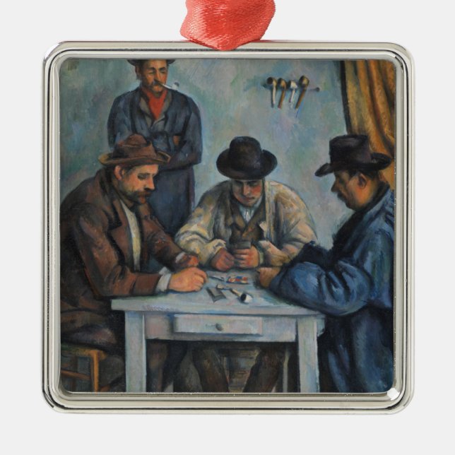 Ornamento De Metal Paul Cezanne | os jogadores de cartão (Frente)