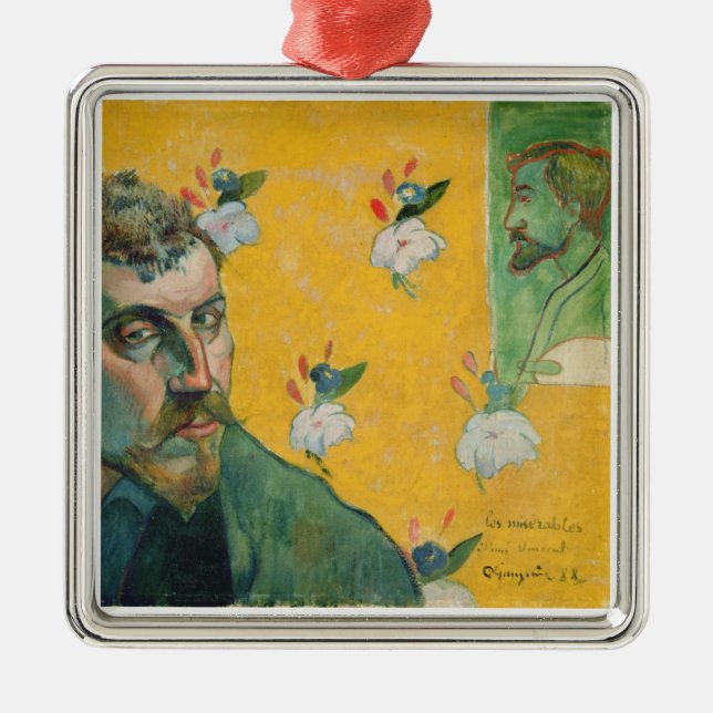 Ornamento De Metal Paul Gauguin| Autorretrato, Les Miserables,1888  (Frente)