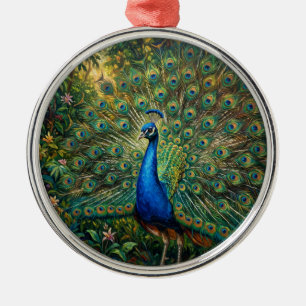 Ornamento De Metal Pavão-indiano