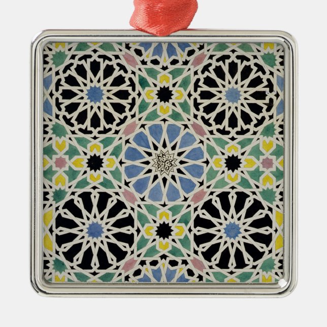 Ornamento De Metal Pavimento de mosaico no Alhambra, 'do Arabian (Frente)