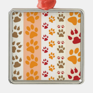 Ornamento De Metal Paw Imprime Pentes De Cachorro Bonitos