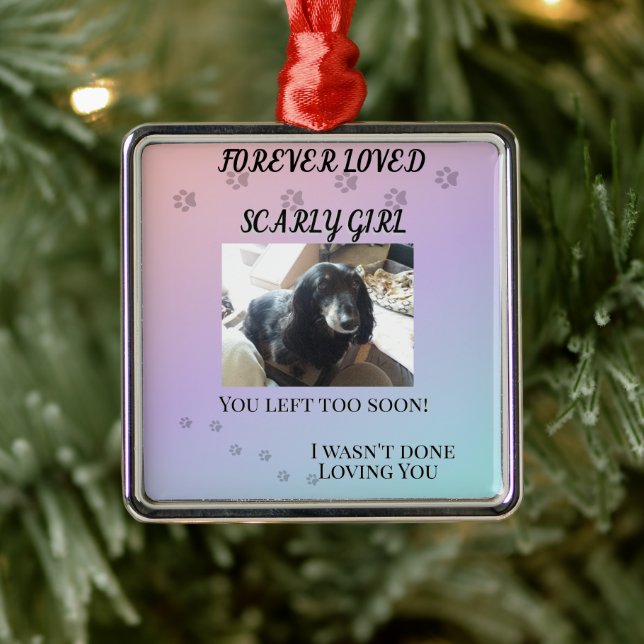 Ornamento De Metal Pawprints Across the Rainbo Tribute (Árvore)