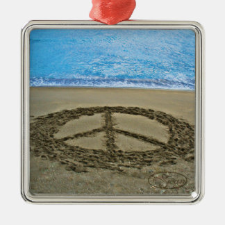 Ornamento De Metal paz no oceano