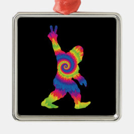 Ornamento De Metal Pé Grande do Amor pela Paz - Pés Grande