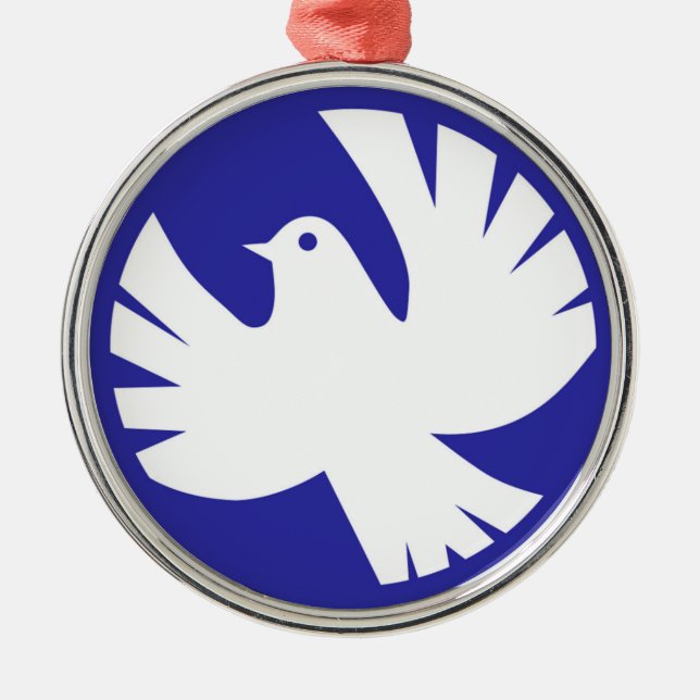 ORNAMENTO DE METAL PEACE DOVE (Frente)
