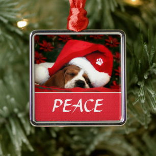Ornamento De Metal Peaceful Pup