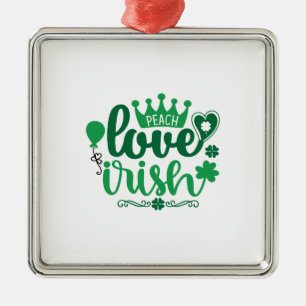 Ornamento De Metal Peach Love Irish