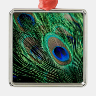 Ornamento De Metal Peacock Feather Lucky