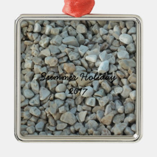 Ornamento De Metal Pebbles on Beach Stone Photoics